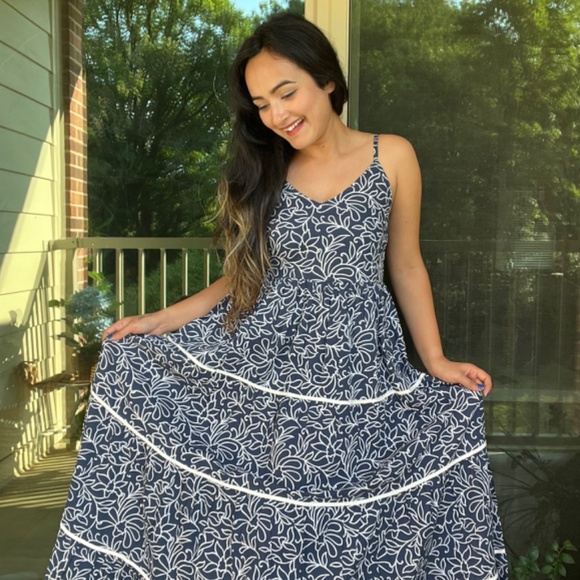 Cotton floral maxi dress - Picture 3 of 3